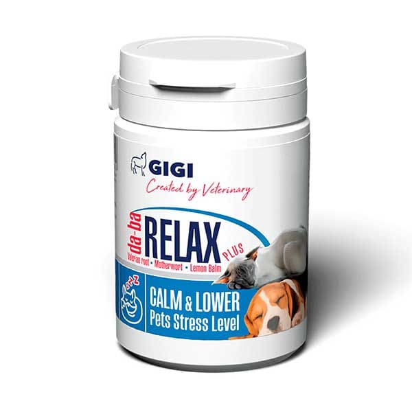 GIGI DA-BA Relax Plus nomierinošas tabletes pret stresu  suņiem un kaķiem N30
